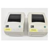 (2) ZEBRA TLP 2844 Thermal Transfer Barcode...
