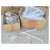 12 Shelf Brackets &Box of Wood Closet Pole Sockets