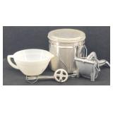 Vtg Kitchen Lot: Fire-King Batter Bowl, A&J ...