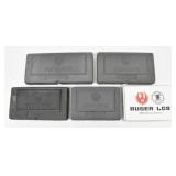 (4) Ruger Hand Gun Cases & 3 Magazines
