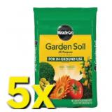 (5) Bags Miracle-Gro All Purpose Garden Soil