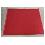 Red Wool Blanket 76" x 64"