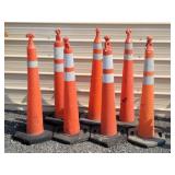 (7) 42" Grabber Cones w/ Collars