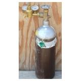 Argon Gas Welding Tank w/ Gauges 16" Tall