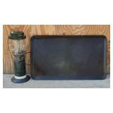 16" X 27" Cast Iron Grill Pan & Propane Lantern