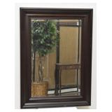 Black Frame Bevel Edge Wall Mirror 45"x34"