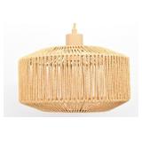 Boho 12" Plug in Wicker Pendant Light