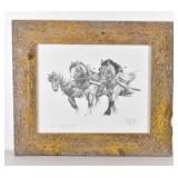 Bonnie Shields Charcoal Drawing Print of 3 Draft