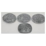 (4) National Finals Rodeo Belt Buckles Hesston