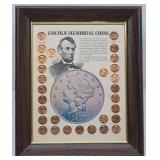 Lincoln Memorial Coins Framed Set