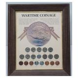 Wartime Coinage Framed Set w/ Silver