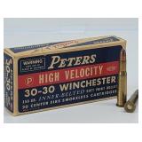 (20rd) 30-30 Win PETERS Vintage Ammo & Box...
