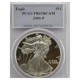 2000-P American Eagle 1 Oz Fine Silver Dollar