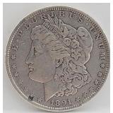 1891-P Morgan Silver Dollar - F