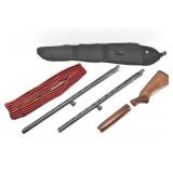 (2) Mossberg 12ga Barrels, Stock, Case, and Sock