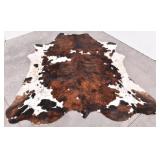 Large Tanned Piebald Cowhide Rug