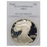 1988-S American Eagle 1 Oz Fine Silver Dollar -