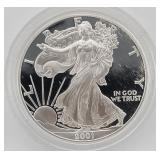 2001-W American Eagle 1 Oz Fine Silver Dollar