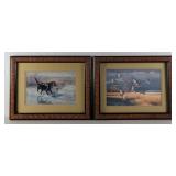 (2) Framed Prints: DARK SKY-MALLARDS & GOOD FETCH