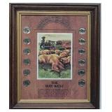 The Way West Buffalo Nickels Framed Set