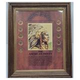 The American Indian Cents Framed Set