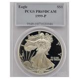1999-P American Eagle 1 Oz Fine Silver Dollar