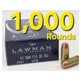 (1,000rd) 40 S&W TMJ Speer LAWMAN Ammo