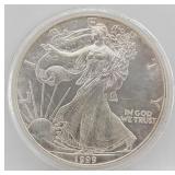 1999 American Eagle 1 Oz Fine Silver Dollar