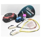 Wilson Racquetball Set: (2) Racquets, Gloves,