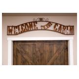 Welcome to Our Cabin Metal Art Sign