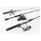 (3) Fishing Poles w/ Reels