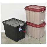 (3) Storage Totes w/ Lids
