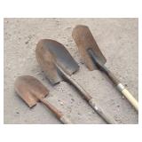 (2) Digging Shovels 1-D-Handle & Trenching Shovel