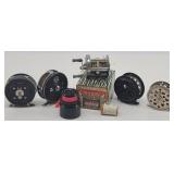(5) Vintage Fishing Reels: True Temper 76D, ...