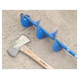 Collins Double Head Axe & Hand Ice Auger