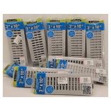 (10) Floor Registers 3" x 10" White Decor Grates