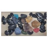 Dark Glossy Arrowheads, Tumbled & Polished Stones