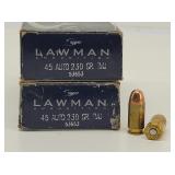 (100rd) 45 Auto 230gr TMJ Speer Lawman Ammo