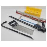 Tools: Level, Crow Bar, Miter Saw, Clamps, ...