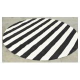 Safavieh Round Cloth Rug Black & White 92"