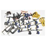 (33) Assorted Clamps, (4) 2" Handy Clamps (2) 4"