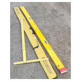 Stabila Plate Level w/ Case & Framing Square