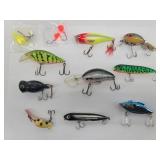 (11) Fishing Lures: Hula Popper, Heddon Zara, ...