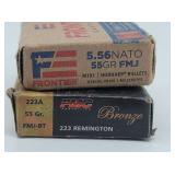 (40rd) Ammo, 20-223 Rem 55gr FMJ-BT &...