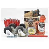 (4) Swivel Casters, 4 Ton Hydraulic Jack, ...