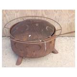 Cosmic Fire Pit Rustic Star & Moon Cutout Design
