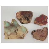 (4pcs) Cutting Grade Jasper & Agate