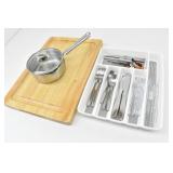 Cutting Board (20"x14"), Wearever 1.5Qt Strainer..
