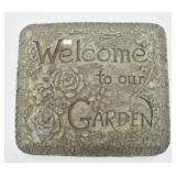 Cast Plaque Step Stone: Welcome to Our Garden