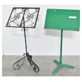 (2) Music Stands, One Adjustable